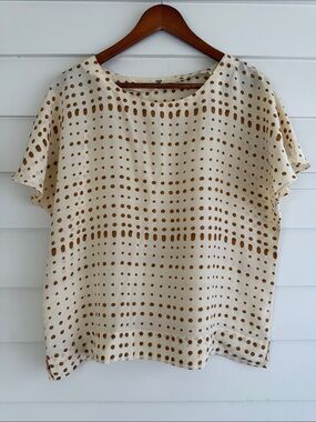 Flowy Soft Yellow Polka Dot Blouse boutique soft feminine cottagecore boho silk